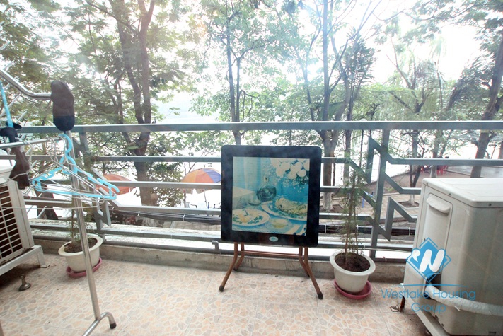 Lake view one bedroom for lease in Truc Bach area, quiet location